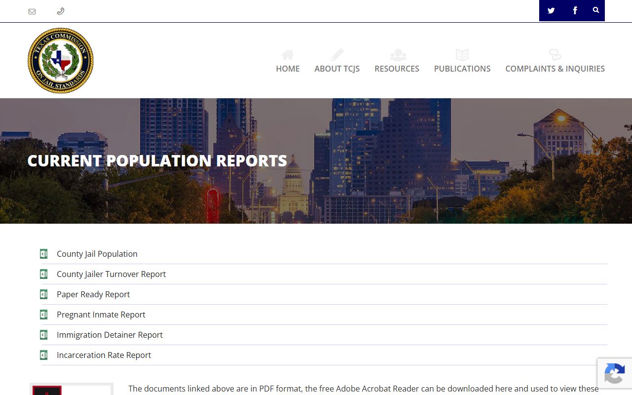 Medina County inmate population TCJS report source